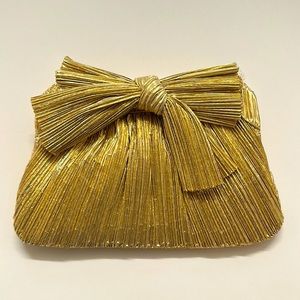 Loeffler Randall Gold Clutch with Gold Chain